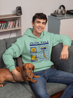 Load image into Gallery viewer, man wearing a Human Being – Mint Green Unisex Printed Hoodie