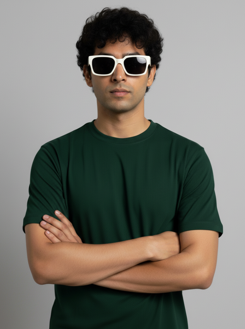Solid Bottle Green Unisex T-Shirt
