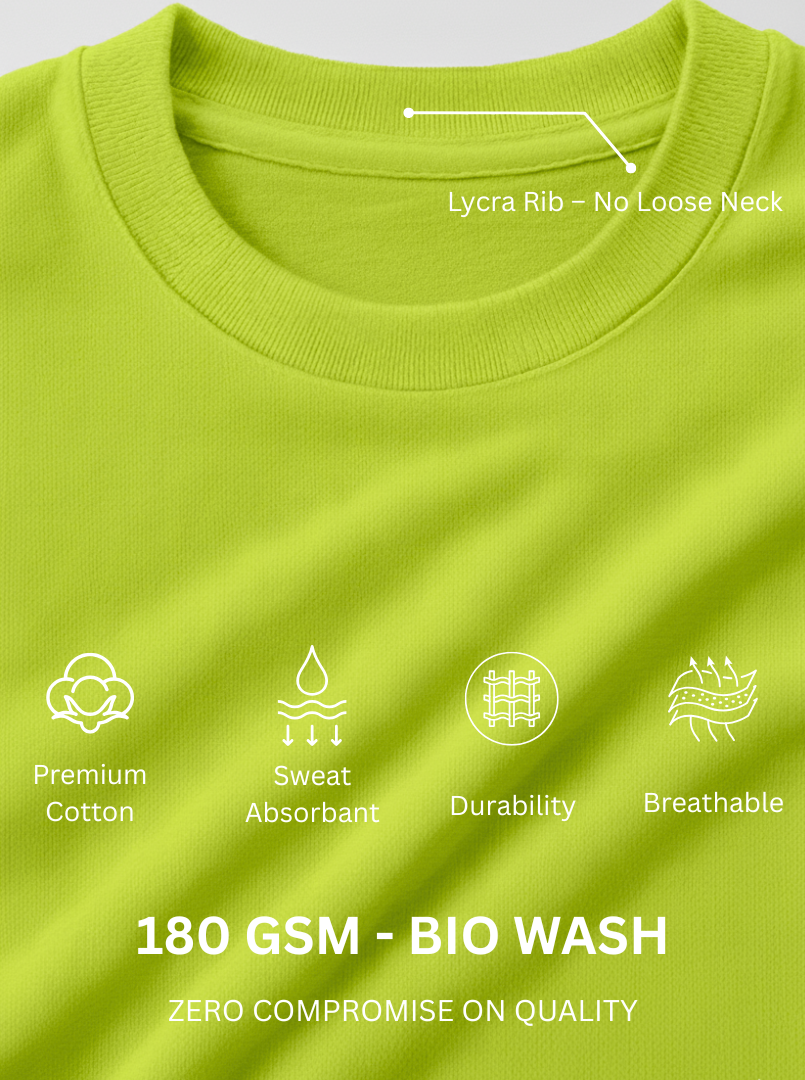 Evolve Or Repeat - Neon Lime Unisex Printed T-Shirt