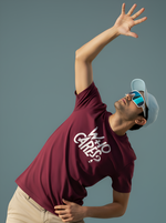 Load image into Gallery viewer, Who Cares - Maroon Unisex Printed T-Shirt
