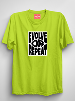 Load image into Gallery viewer, Evolve Or Repeat - Neon Lime Unisex Printed T-Shirt