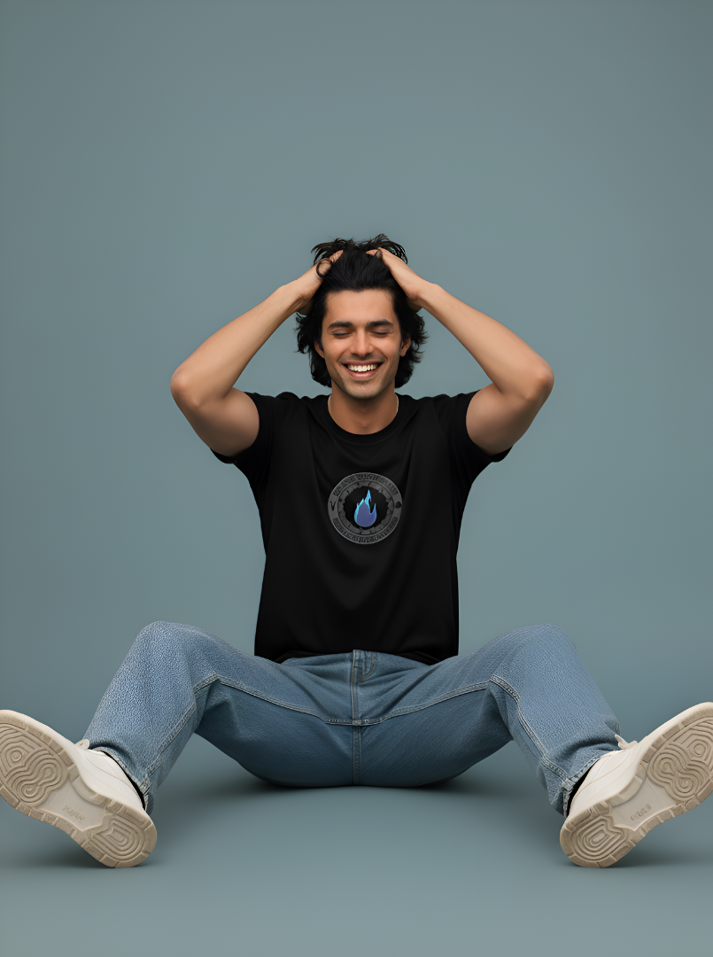 Water Bender - Black Unisex Printed T-Shirt