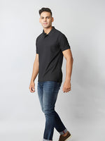 Load image into Gallery viewer, Black Polo T-shirt