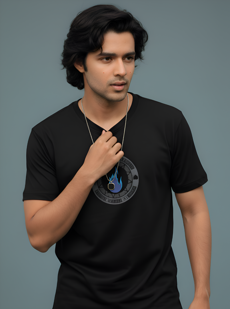 Water Bender - Black Unisex Printed T-Shirt