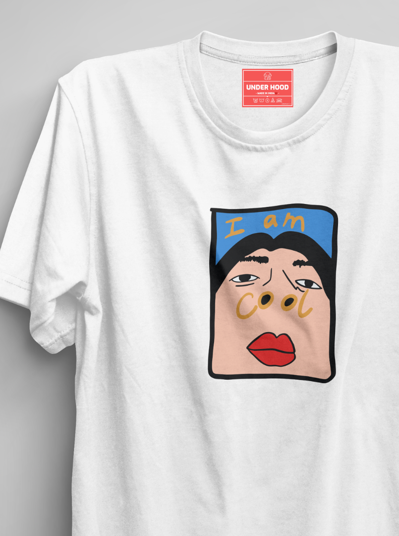 I Am Cool - White Unisex Printed T-Shirt