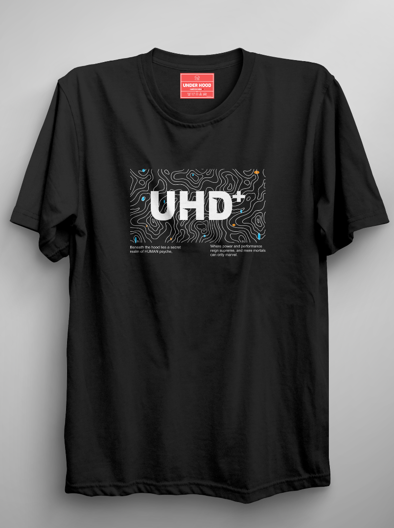 UHD Pattern - Black Unisex Printed T-Shirt