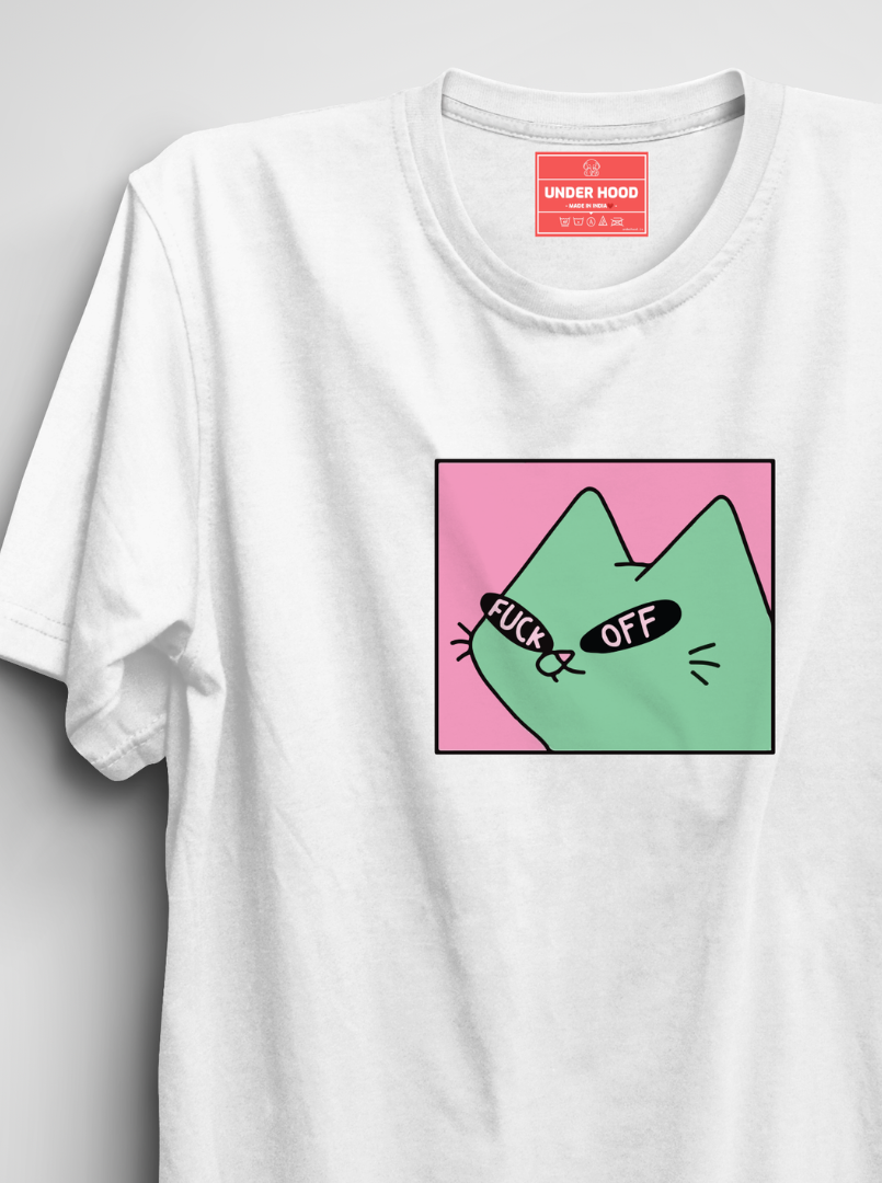 F*ck Off - White Unisex Printed T-Shirt