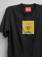 Load image into Gallery viewer, Chai Stamp - Black Unisex Printed T-Shirt