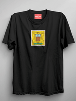 Load image into Gallery viewer, Chai Stamp - Black Unisex Printed T-Shirt