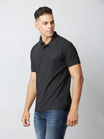 Load image into Gallery viewer, Black Polo T-shirt