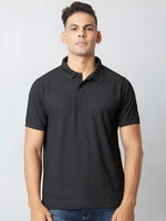 Load image into Gallery viewer, Black Polo T-shirt