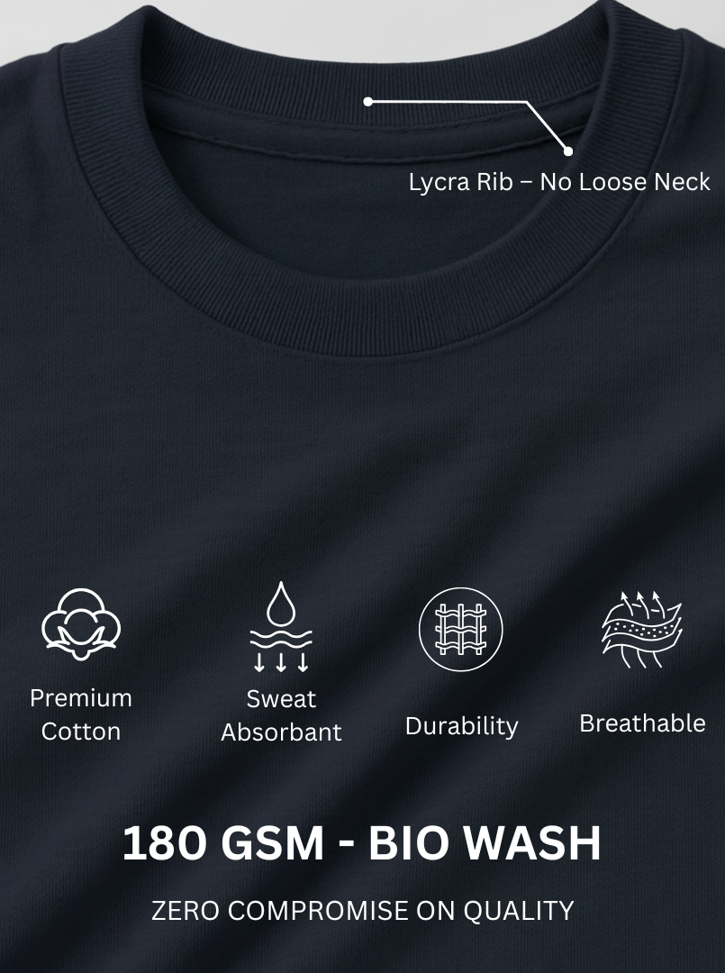 Captain America - Navy Blue Unisex Printed T-Shirt