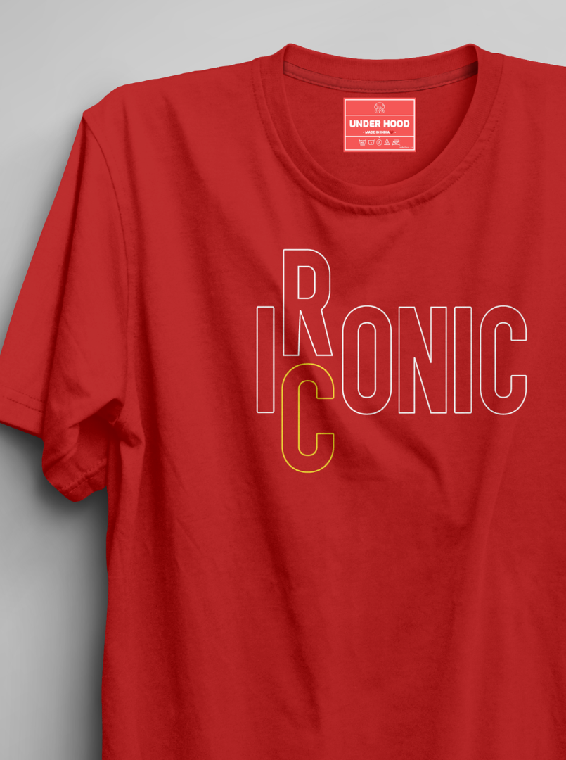 BE ICONIC - Red Unisex Printed T-Shirt