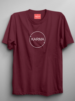 Load image into Gallery viewer, Karma - Maroon Unisex Printed T-Shirt