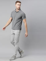 Load image into Gallery viewer, Black Melange Polo T-shirt