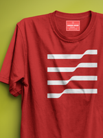 Load image into Gallery viewer, Abstract Stripes - Red Unisex Printed T-Shirt