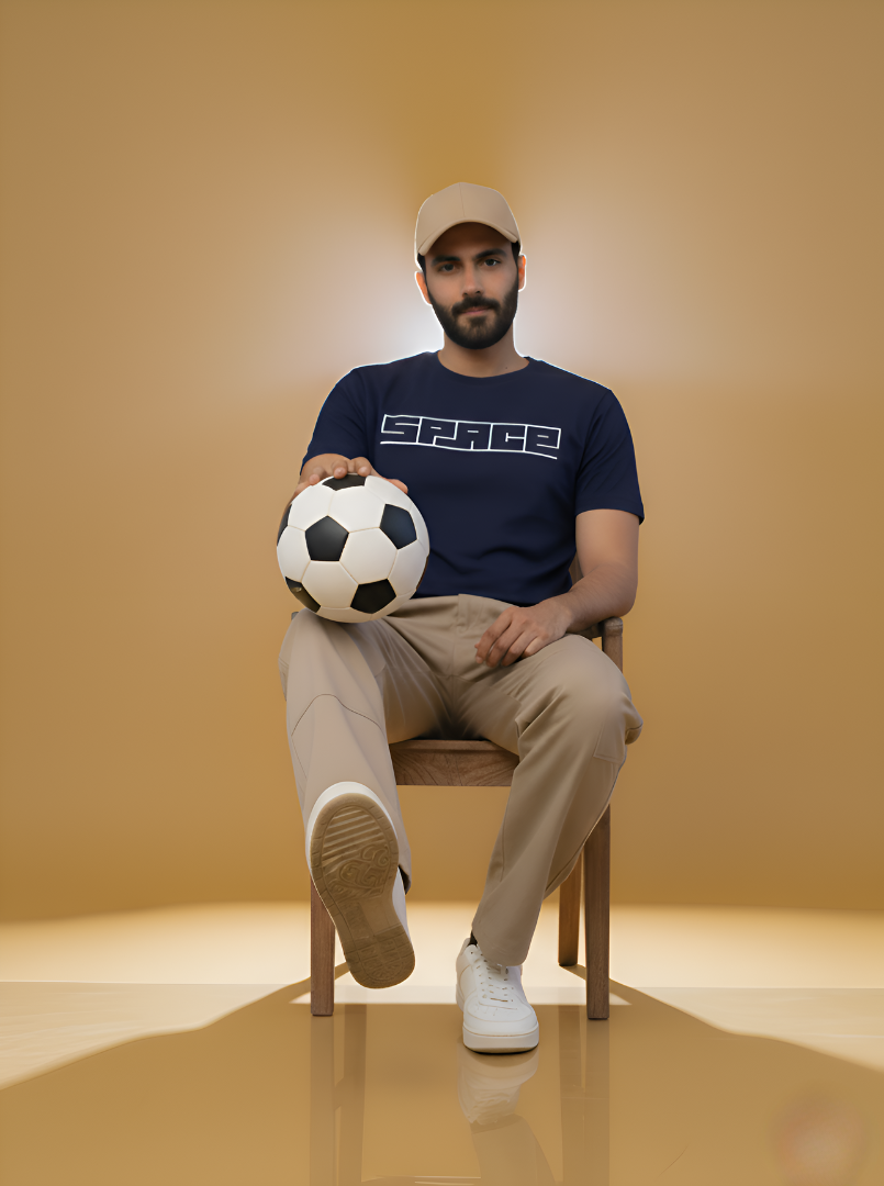 Space - Navy Blue Unisex Printed T-Shirt