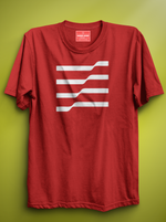 Load image into Gallery viewer, Abstract Stripes - Red Unisex Printed T-Shirt