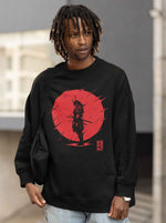 Load image into Gallery viewer, Man wearing a Samurai in Red - Black Unisex Printed Sweatshirt