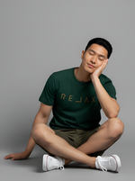 Load image into Gallery viewer, Relax - Bottle Green Unisex Printed T-Shirt