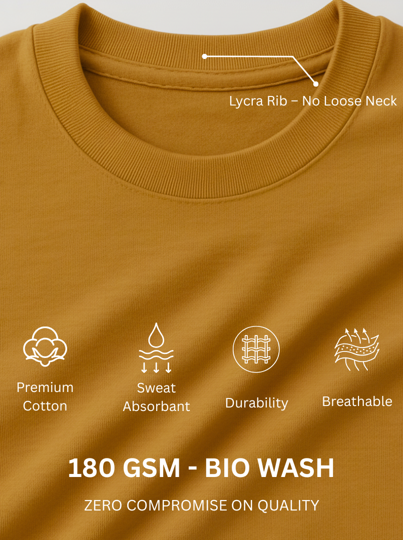 Dabbing Panda - Mustard Unisex Printed T-Shirt