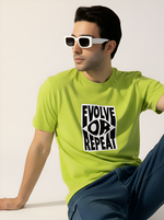 Load image into Gallery viewer, Evolve Or Repeat - Neon Lime Unisex Printed T-Shirt