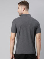 Load image into Gallery viewer, Carbon Grey Melange Polo T-shirt