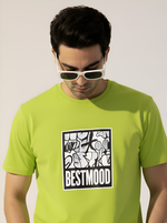 Load image into Gallery viewer, Best Mood - Neon Lime Unisex Printed T-Shirt