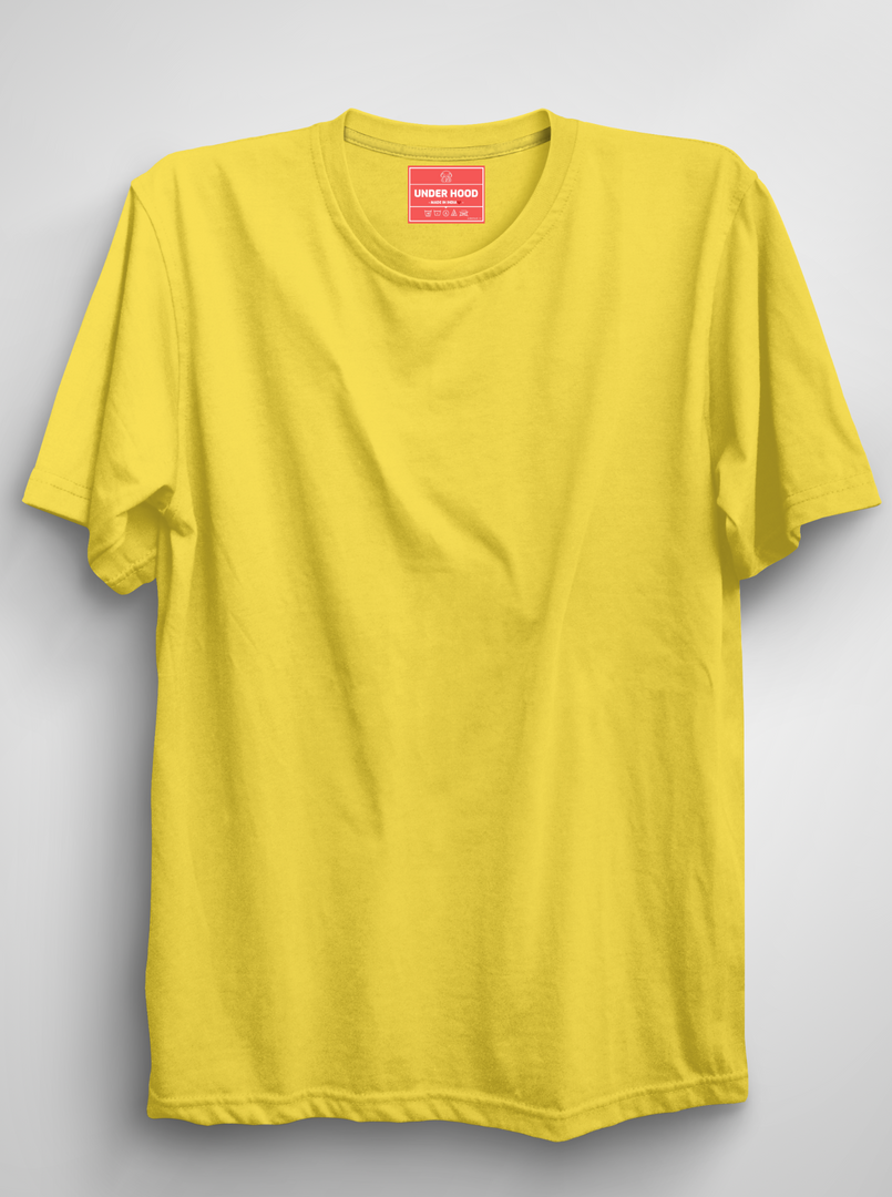 Solid New Yellow Unisex T-Shirt