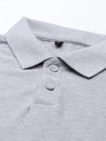 Load image into Gallery viewer, Light Grey Melange Polo T-shirt