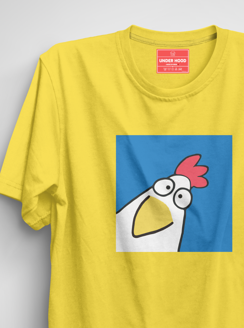 Chicken - New Yellow Unisex Printed T-Shirt