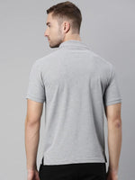 Load image into Gallery viewer, Light Grey Melange Polo T-shirt