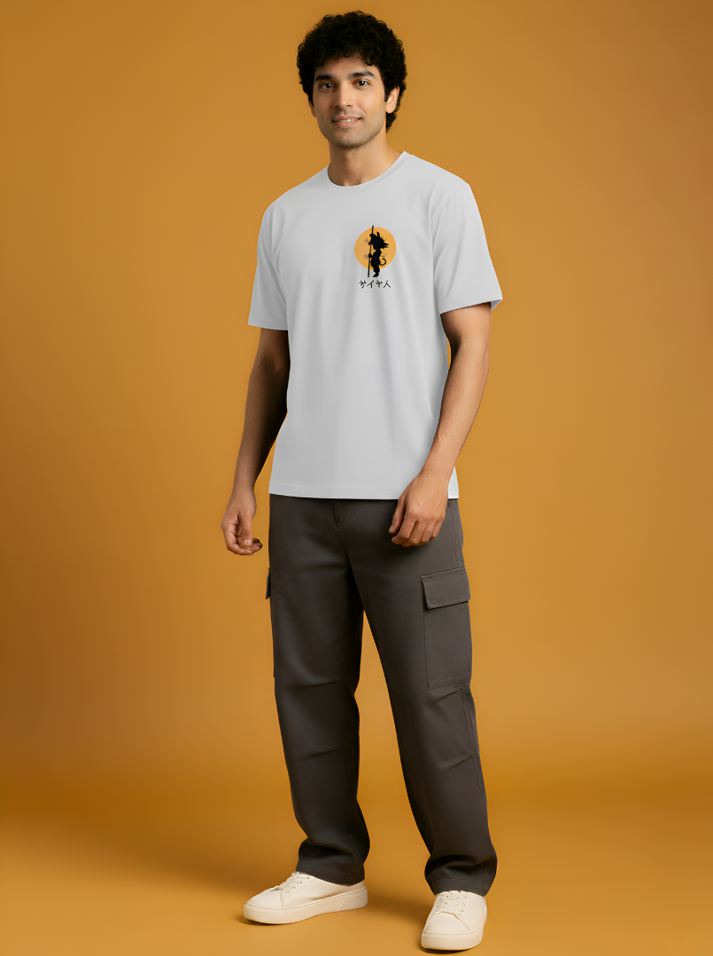 Dragon Ball Pocket  - White Unisex Printed T-Shirt