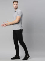 Load image into Gallery viewer, Light Grey Melange Polo T-shirt
