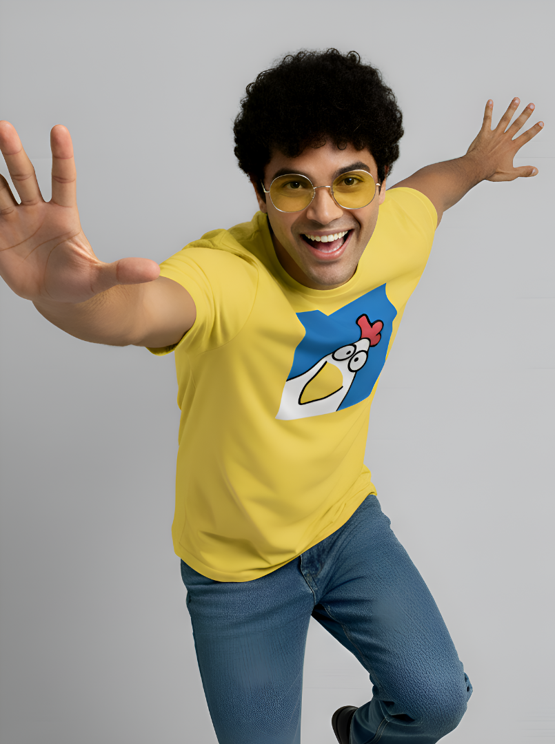 Chicken - New Yellow Unisex Printed T-Shirt