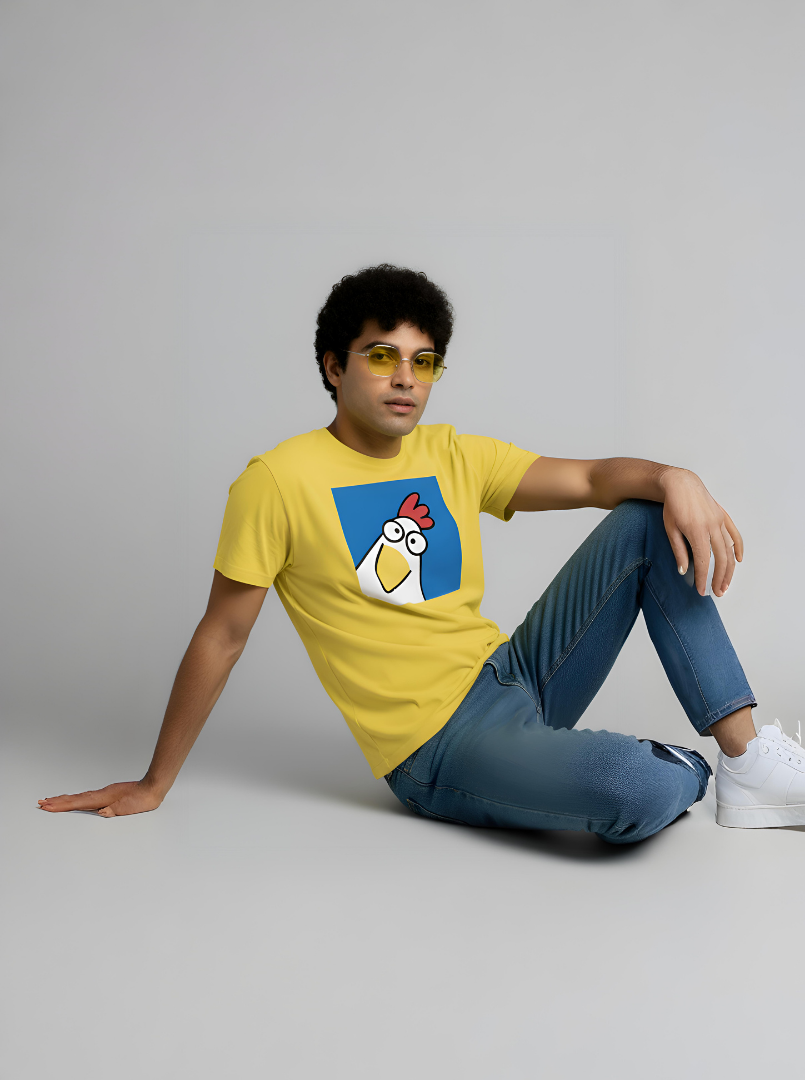 Chicken - New Yellow Unisex Printed T-Shirt