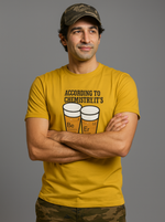 Load image into Gallery viewer, Beer as a Solution - Mustard Unisex Printed T-Shirt