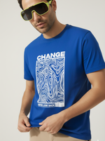 Load image into Gallery viewer, CHANGE - Royal Blue Unisex Printed T-Shirt