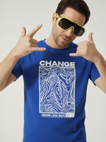 Load image into Gallery viewer, CHANGE - Royal Blue Unisex Printed T-Shirt