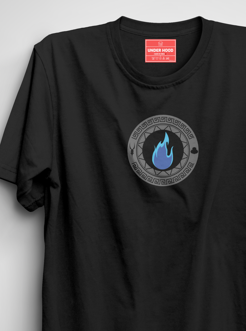Water Bender - Black Unisex Printed T-Shirt