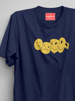 Load image into Gallery viewer, Smileys - Navy Blue Unisex Printed T-Shirt