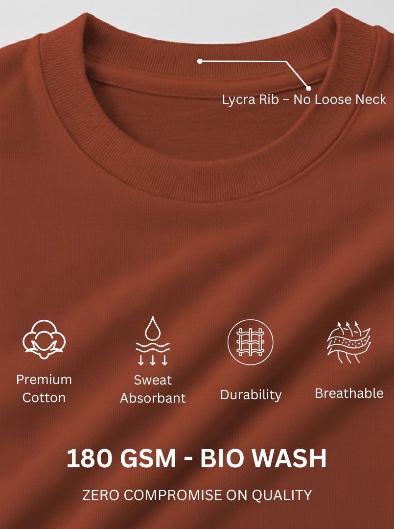 Serial Chiller - Burnt Orange Unisex Printed T-Shirt