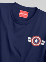 Load image into Gallery viewer, Captain America - Navy Blue Unisex Printed T-Shirt