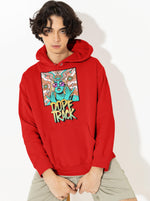 Load image into Gallery viewer, Man wearing a Dope Track  – Red Unisex Printed Hoodie