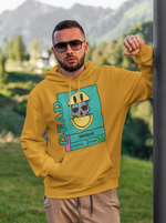 Load image into Gallery viewer, man wearing a Dead Inside – Mustard Unisex Printed Hoodie