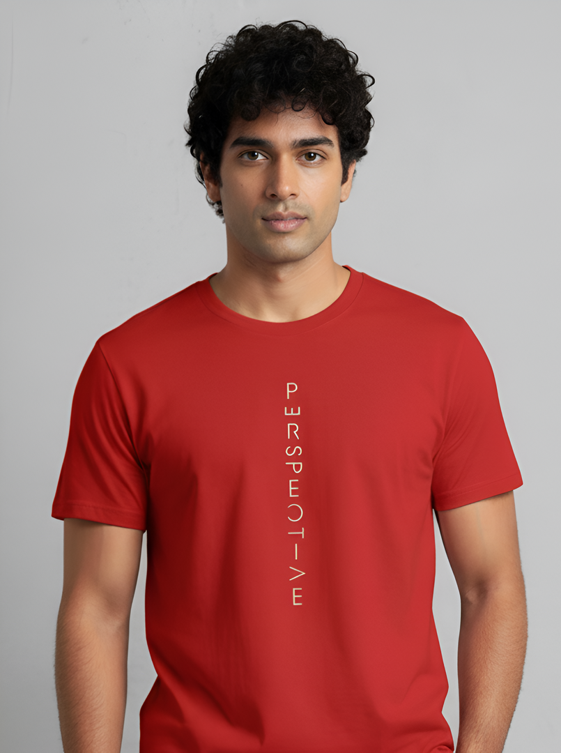 Perspective - Red Unisex Printed T-Shirt