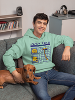 Load image into Gallery viewer, man wearing a Human Being – Mint Green Unisex Printed Hoodie
