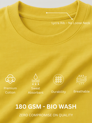 Solid New Yellow Unisex T-Shirt
