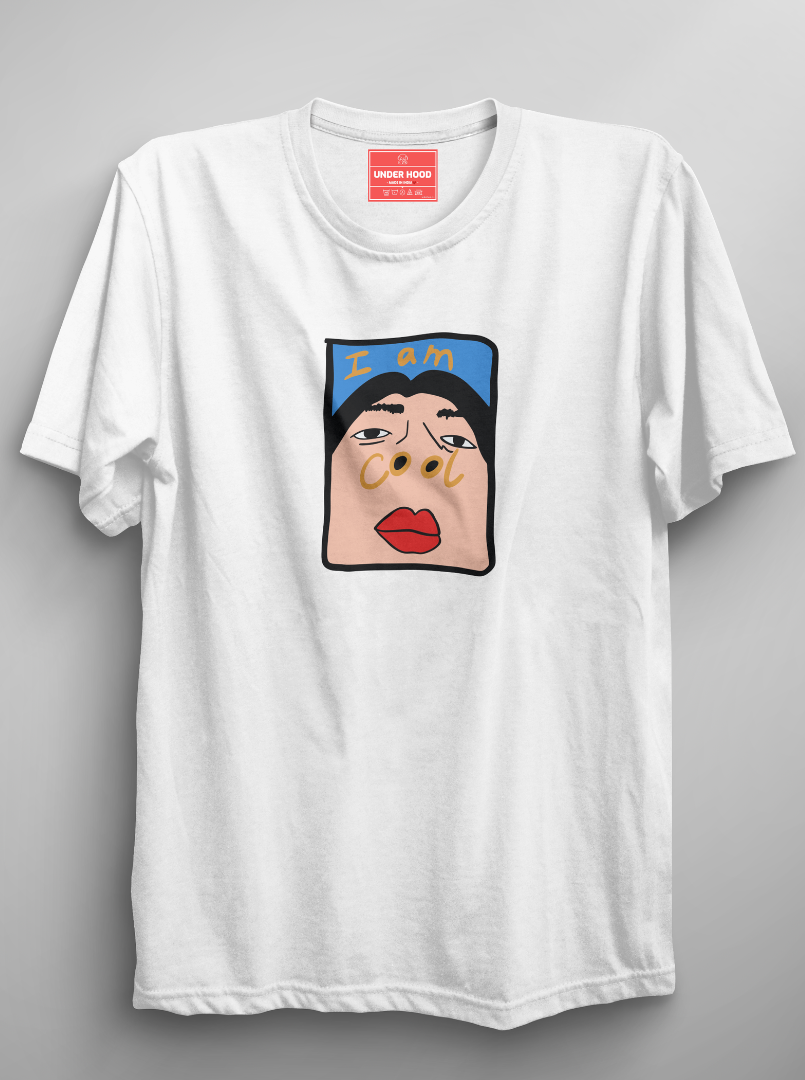 I Am Cool - White Unisex Printed T-Shirt