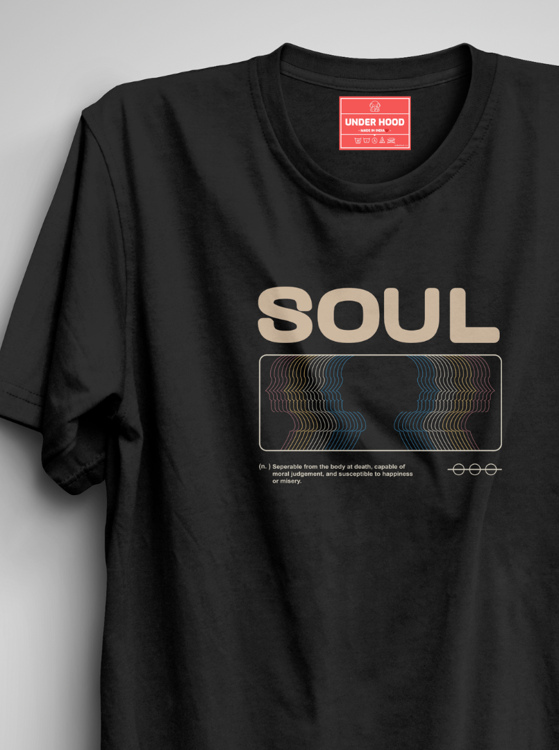 Soul - Black Unisex Printed T-Shirt
